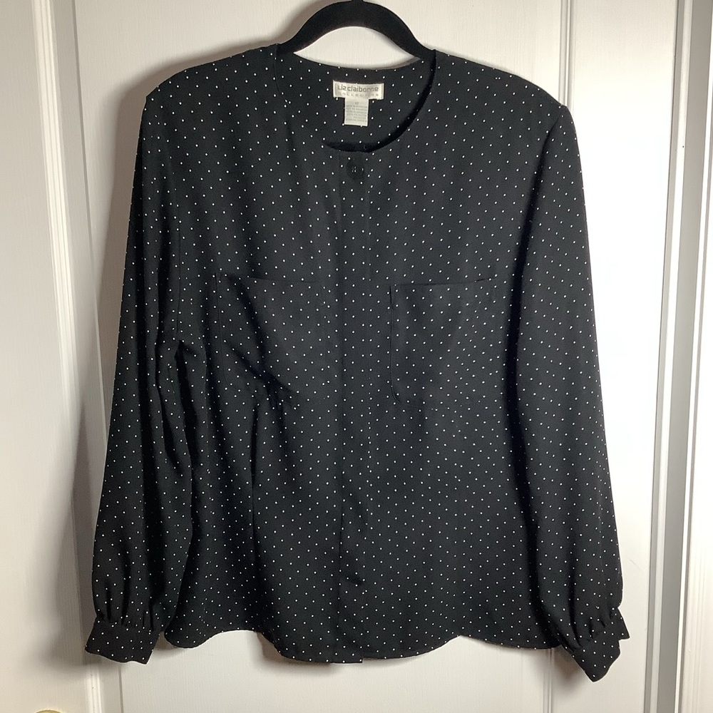 Vintage Liz Claiborne Collection Polka Dot Blouse